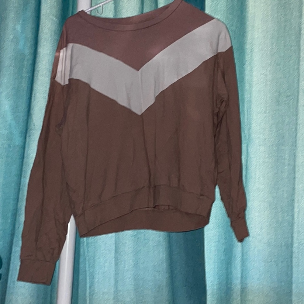 •pink/white pullover•